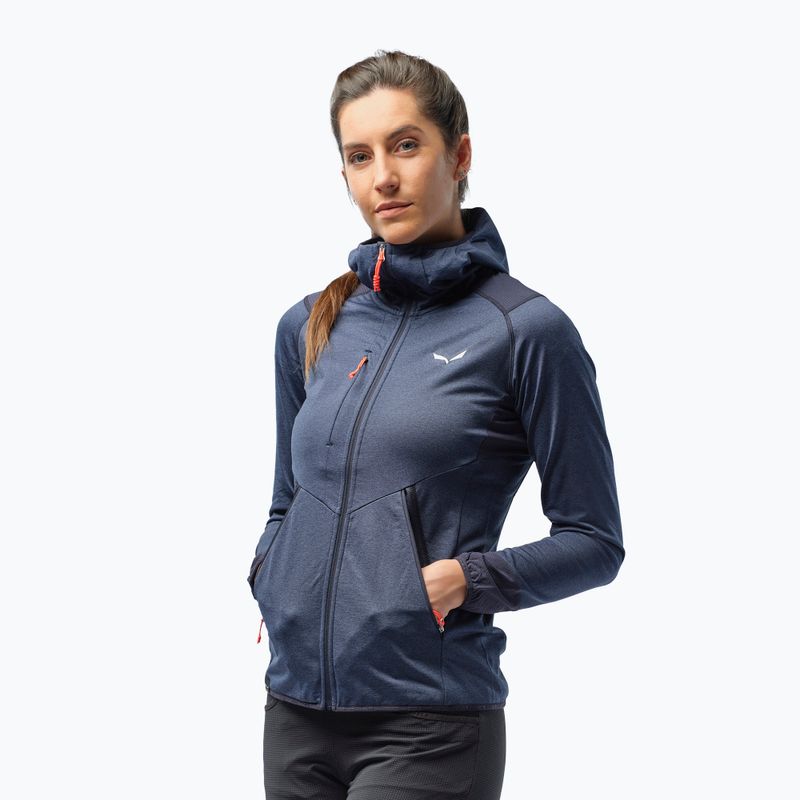 Salewa női fleece Agner Hybrid PL/DST FZ Hoody sötétkék 00-0000027372