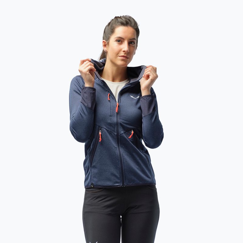 Salewa női fleece Agner Hybrid PL/DST FZ Hoody sötétkék 00-0000027372 8
