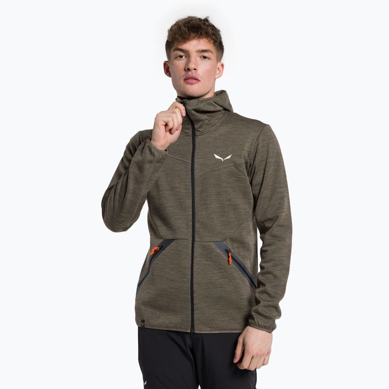 Salewa férfi Nuvolao AW fleece melegítőfelső barna 00-0000028051