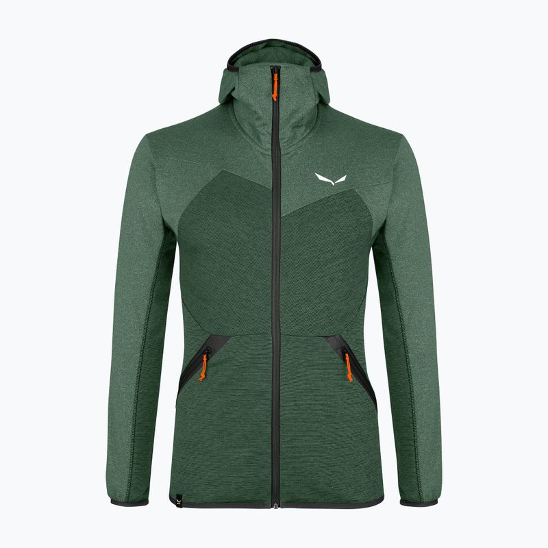 Salewa férfi fleece pulóver Puez Melange PL FZ Hoody zöld 00-0000027386