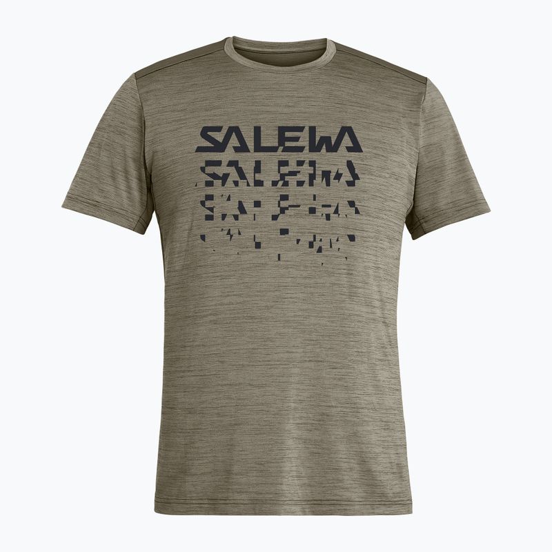 Salewa férfi trekking póló Puez Hybrid 2 Dry barna 00-0000027397 4