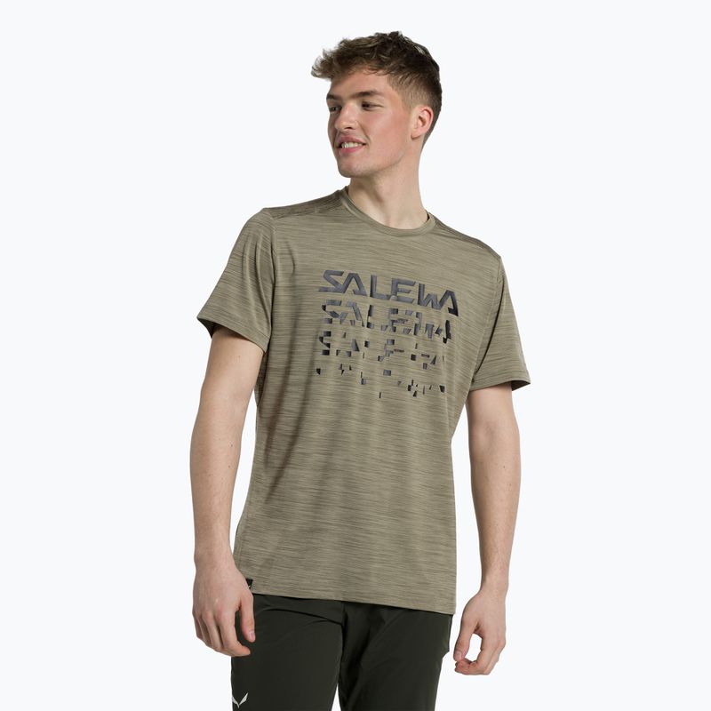 Salewa férfi trekking póló Puez Hybrid 2 Dry barna 00-0000027397