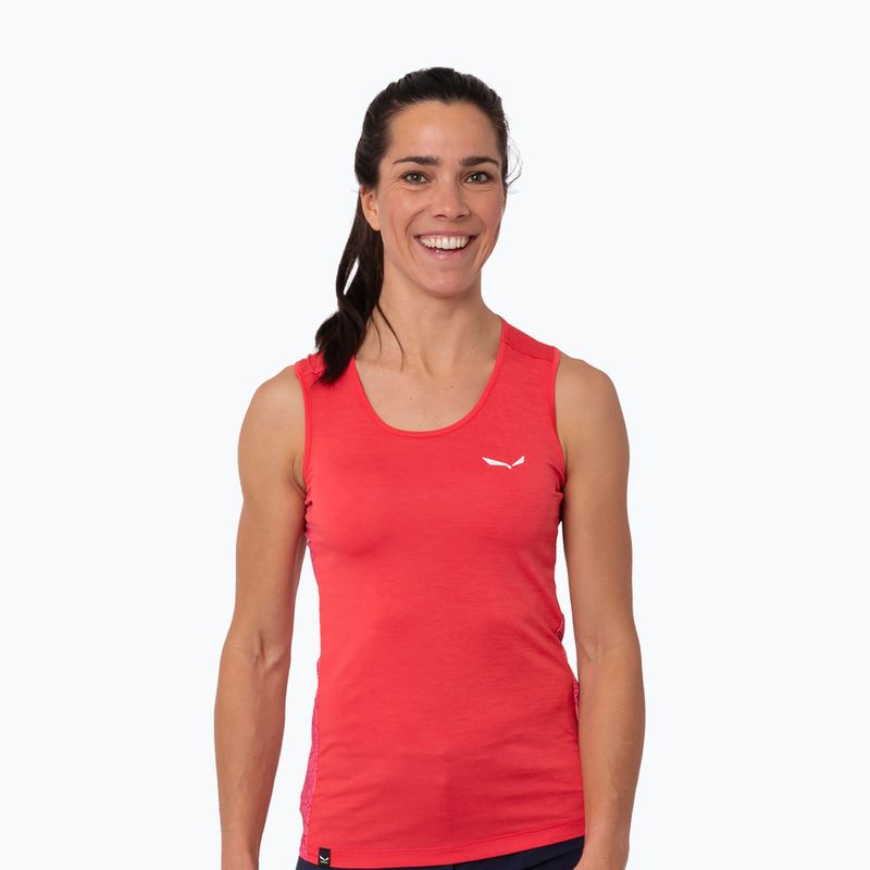 Salewa női trekking póló Puez Graphic Dry Tank rózsaszín 00-0000027482