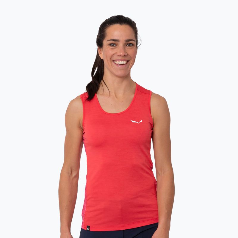 Salewa női trekking póló Puez Graphic Dry Tank rózsaszín 00-0000027482 2