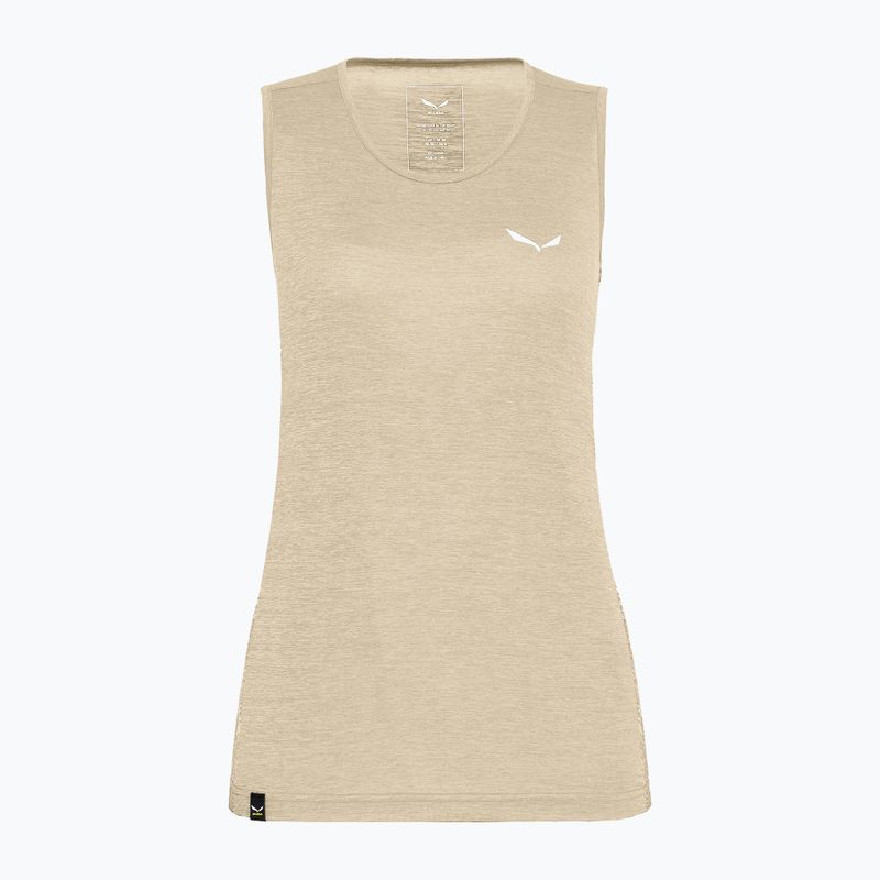 Női trekking póló Salewa Puez Graphic Dry Tank bézs 00-0000027482