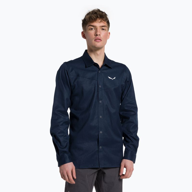 Férfi Salewa Fanes Hemp trekking póló tengerészkék 00-0000028298