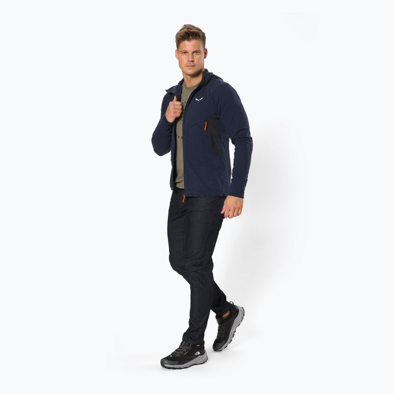 Salewa férfi trekking pulóver Lavaredo Hemp Hooded navy blue 00-0000028237 2