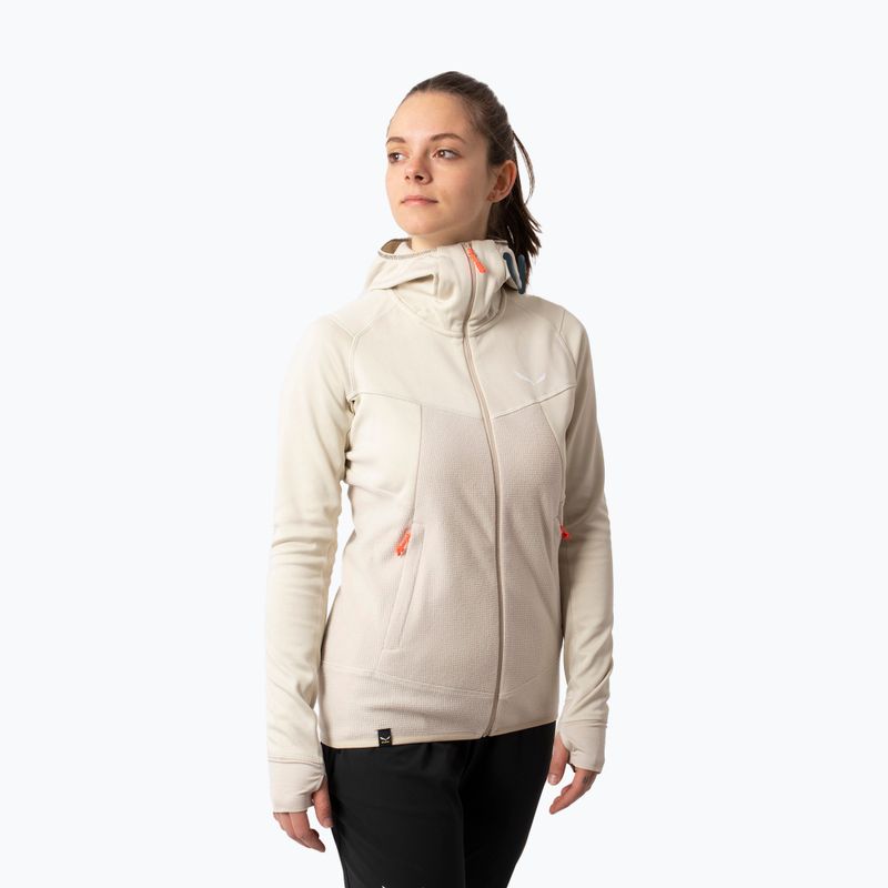 Női Salewa Puez Hybrid PL FZ Hoody fleece pulóver, bézs 00-0000027389