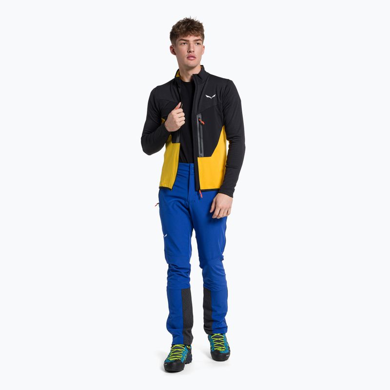Férfi Salewa Ortles AM fleece pulóver fekete/sárga 00-0000028178 2