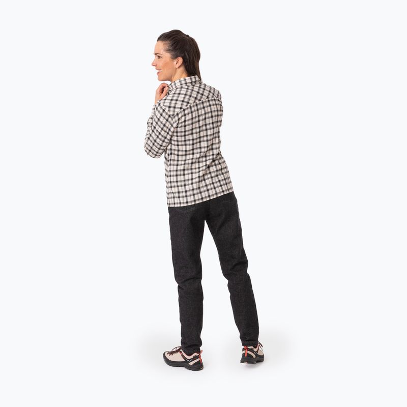 Salewa női Fanes Flannel 5PL póló zabpehely/fekete out 3