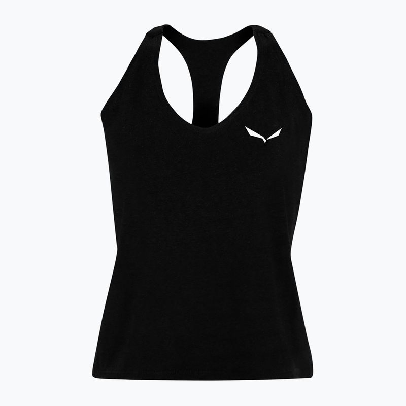 Salewa női hegymászó póló Lavaredo Hemp Crop Tank fekete 00-0000028369
