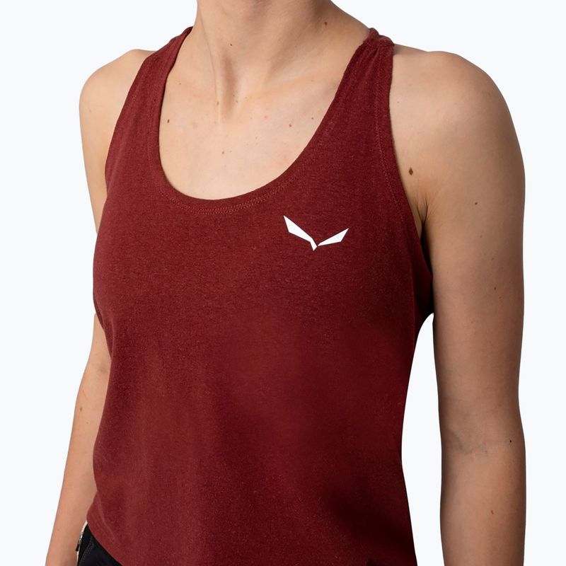 Salewa női hegymászó póló Lavaredo Hemp Crop Tank piros 00-0000028369 3