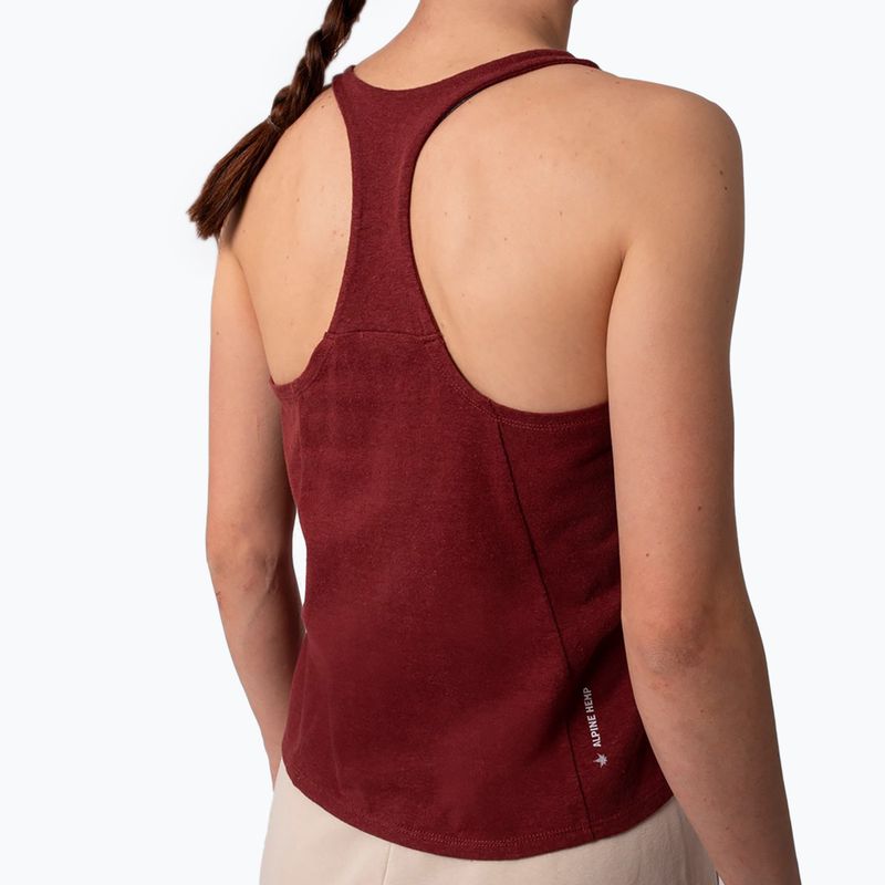 Salewa női hegymászó póló Lavaredo Hemp Crop Tank piros 00-0000028369 4