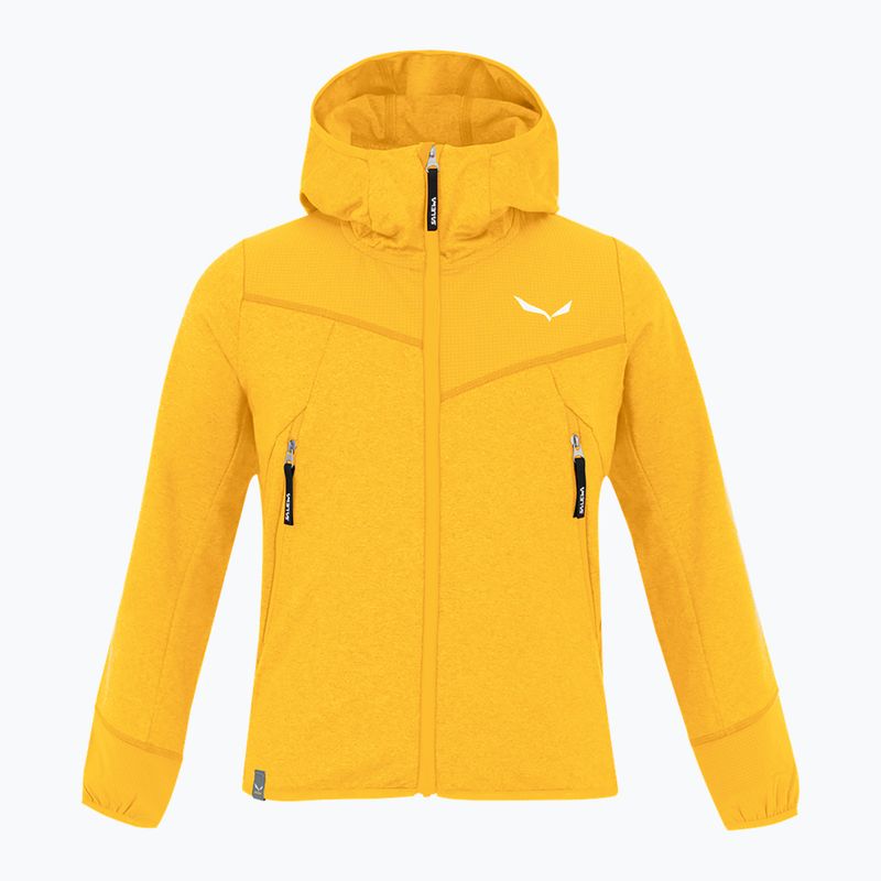 Salewa gyermek fleece pulóver Agner Melange PL FZ Hoody sárga 00-0000027768