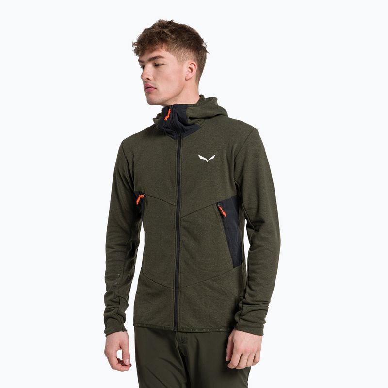 Salewa férfi trekking pulóver Lavaredo Hemp Hooded zöld 00-0000028237