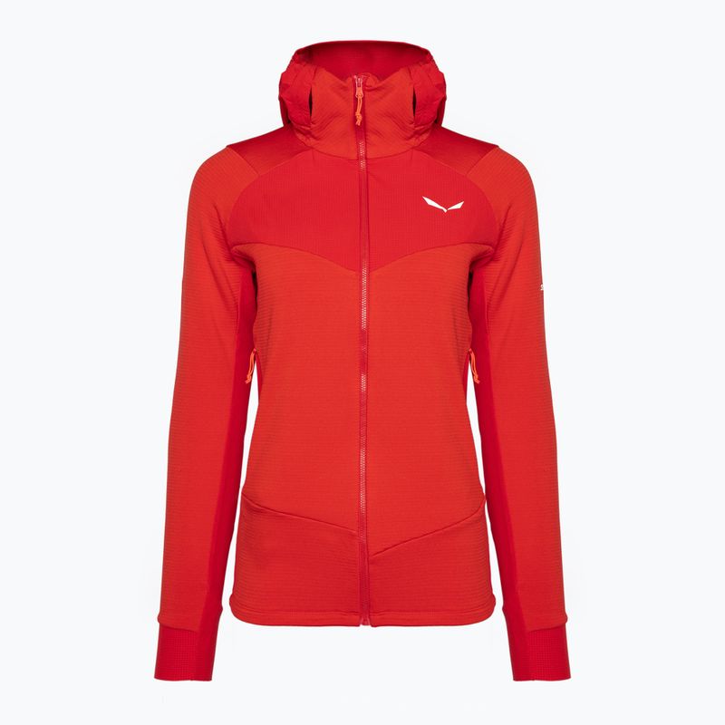 Salewa női trekking pulóver Agner Polarlite kapucnis piros 00-0000028558