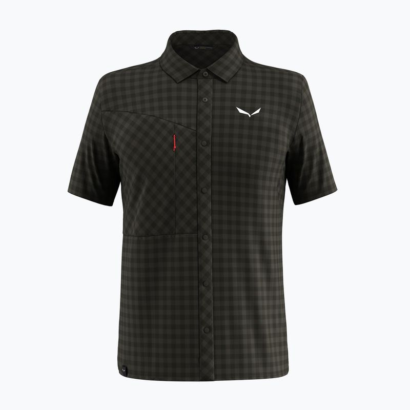 Férfi Salewa Puez Dry S/S póló sötét olíva színű 5