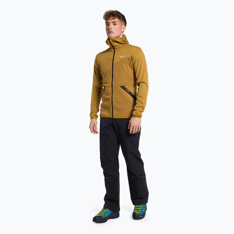 Salewa férfi fleece pulóver Puez Melange PL FZ Hoody barna 00-0000027386 2