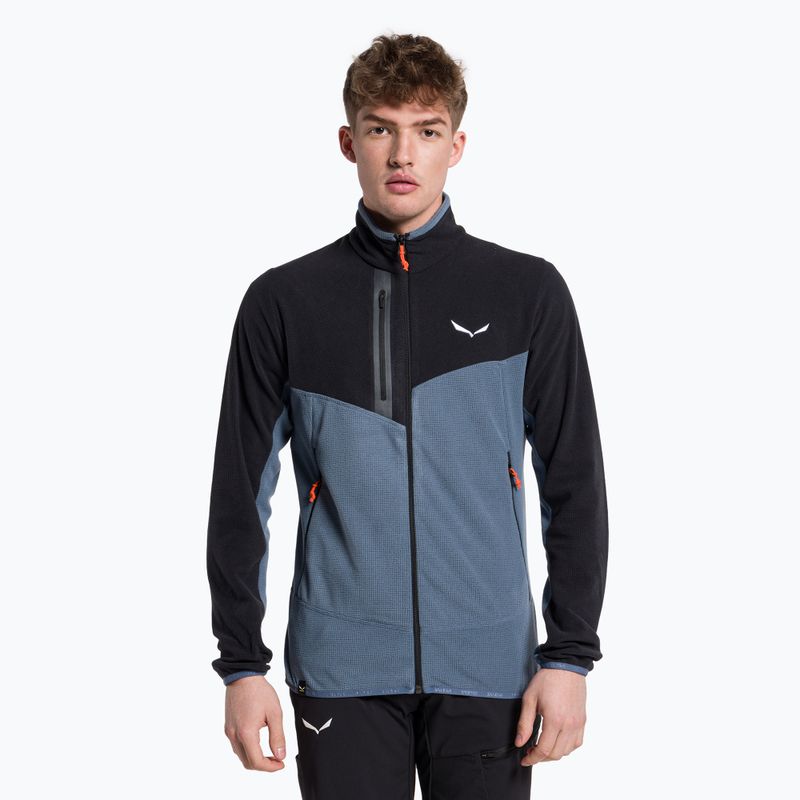 Férfi Salewa Paganella PL kék-szürke fleece pulóver 00-0000027924