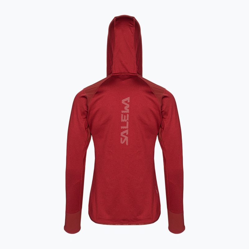 Salewa női gyapjú Agner Hybrid PL/DST FZ Hoody sötétpiros 00-0000027372 2