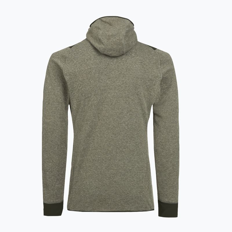 Férfi trekking pulóver Salewa Puez 2 Dry Hood FZ sötét olíva melange 2