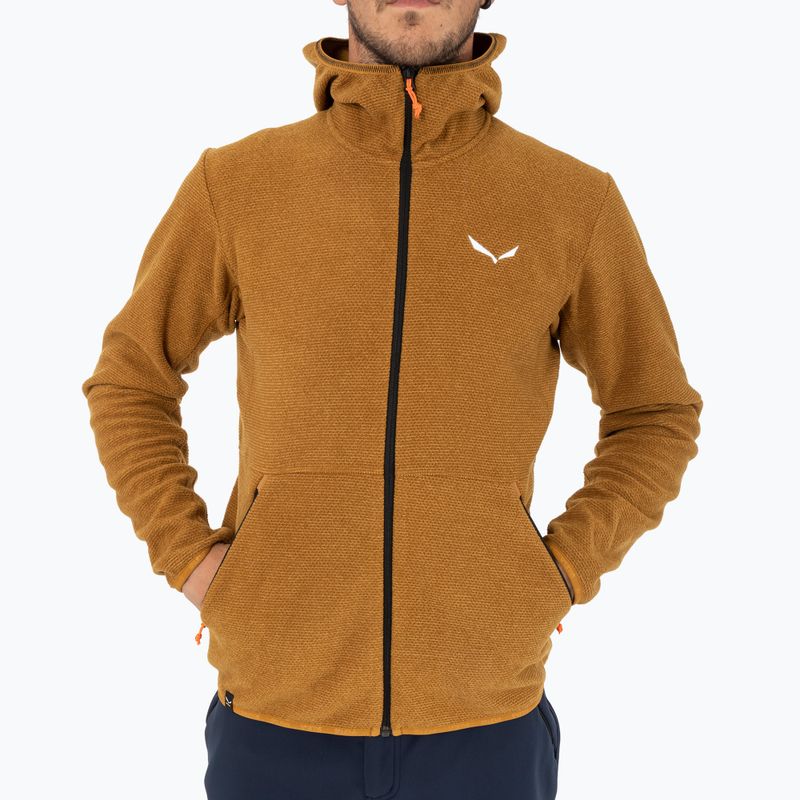 Férfi Salewa Nuvolo EN fleece melegítőfelső aranybarna melange