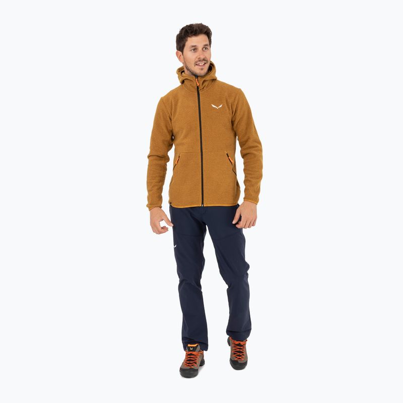 Férfi Salewa Nuvolo EN fleece melegítőfelső aranybarna melange 2