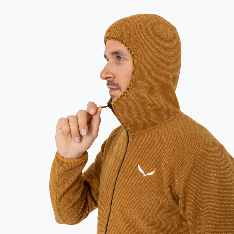 Férfi Salewa Nuvolo EN fleece melegítőfelső aranybarna melange 4