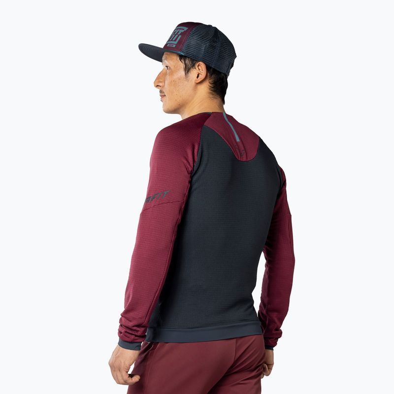 Férfi trekking hosszú ujjú felső DYNAFIT Speed Polartec burgundy 3