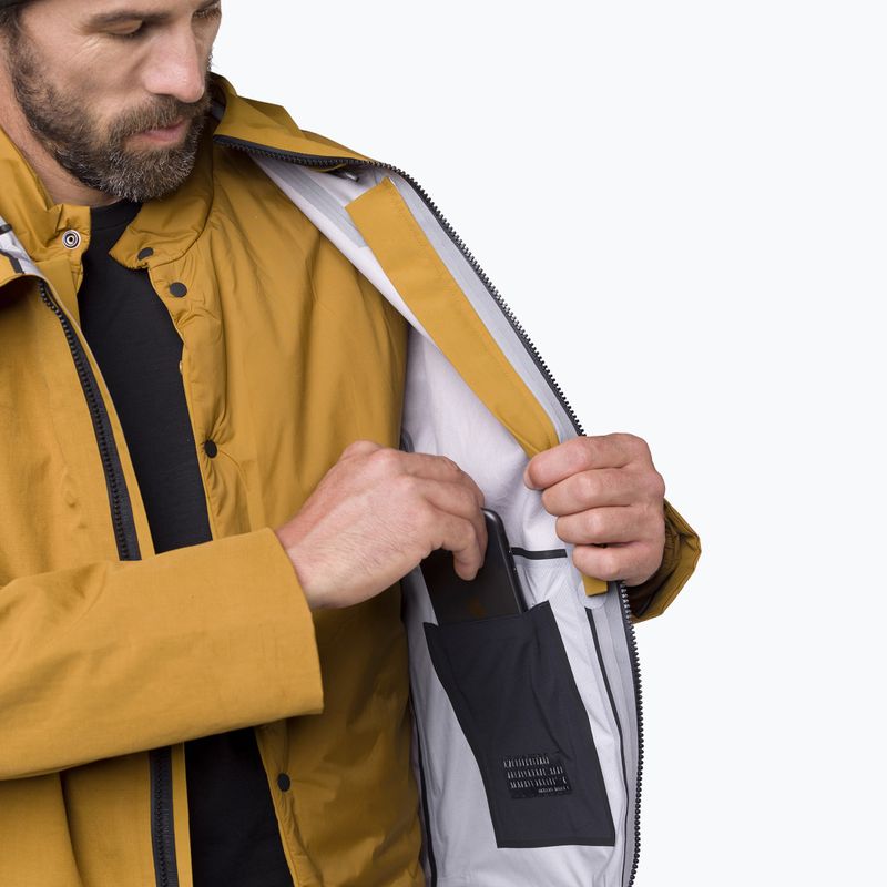 Férfi esőkabát Salewa Fanes 3L Ptx Hemp 2/1 Parka golden brown int.7020 8