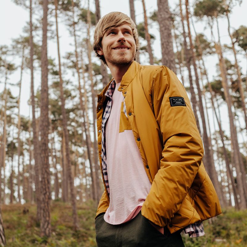 Férfi esőkabát Salewa Fanes 3L Ptx Hemp 2/1 Parka golden brown int.7020 11