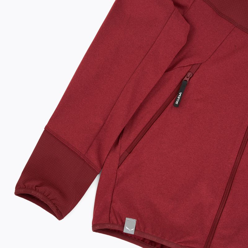 Gyerek trekking pulóver Salewa Agner Melange PL FZ Hoody syrah 4