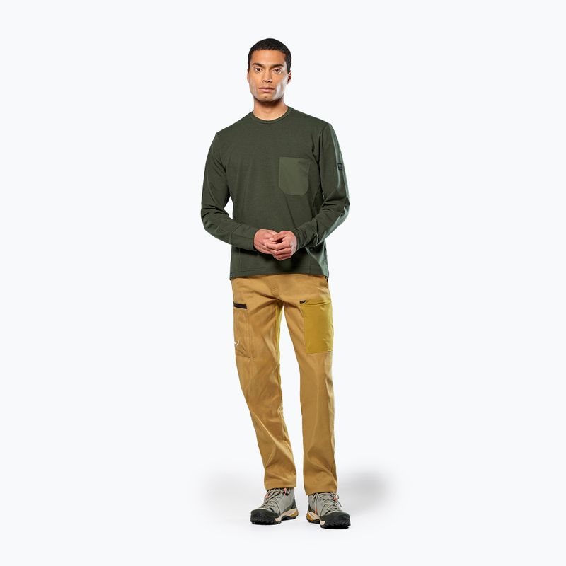 Férfi trekking pulóver Salewa Fanes Dry Pullover dark olive 2