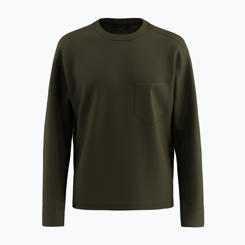 Férfi Salewa Fanes Dry pulóver sötét olíva 7