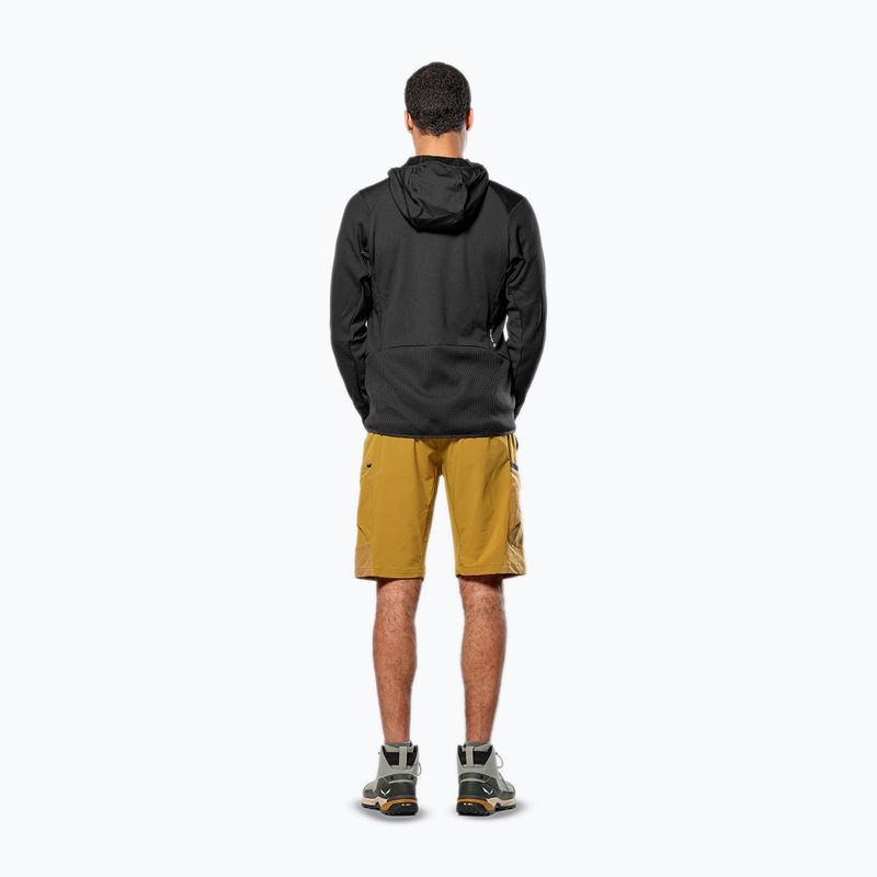 Salewa férfi trekking pulóver Puez Waffle Hyb PL HD fekete out 2