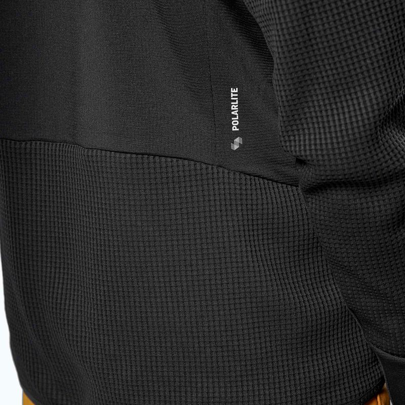 Salewa férfi trekking pulóver Puez Waffle Hyb PL HD fekete out 5