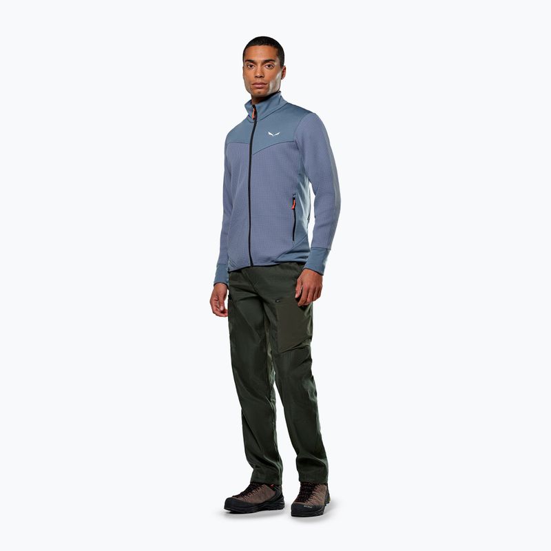 Salewa férfi trekking pulóver Puez Waffle Hyb PL HD java kék 4
