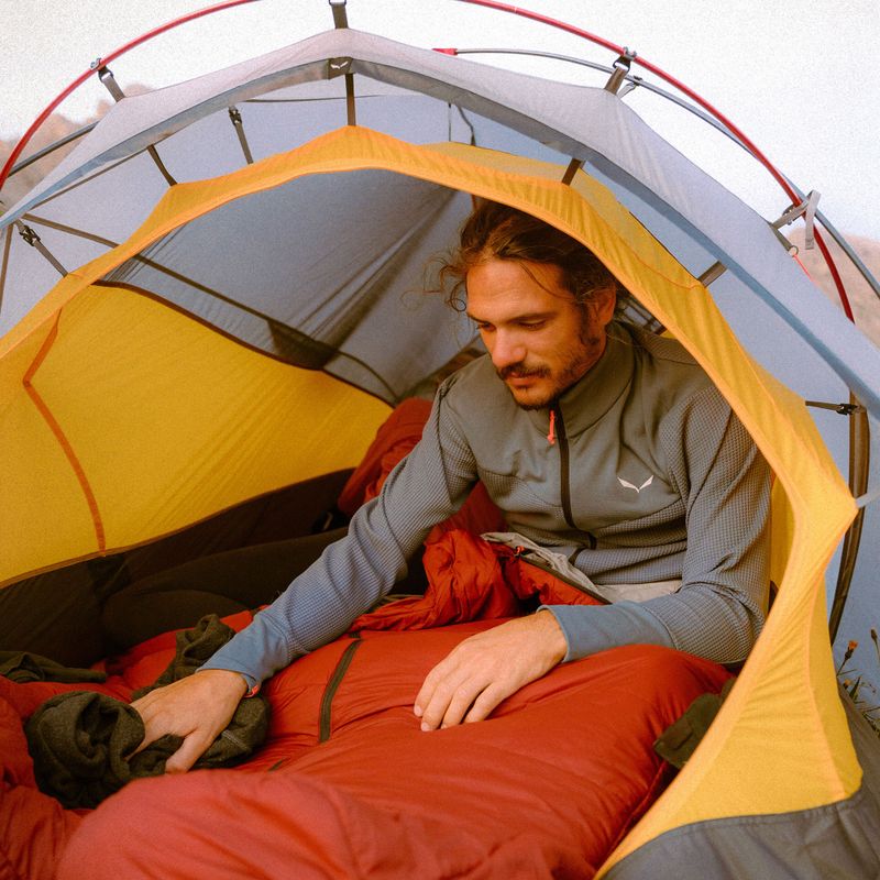 Salewa férfi trekking pulóver Puez Waffle Hyb PL HD java kék 10