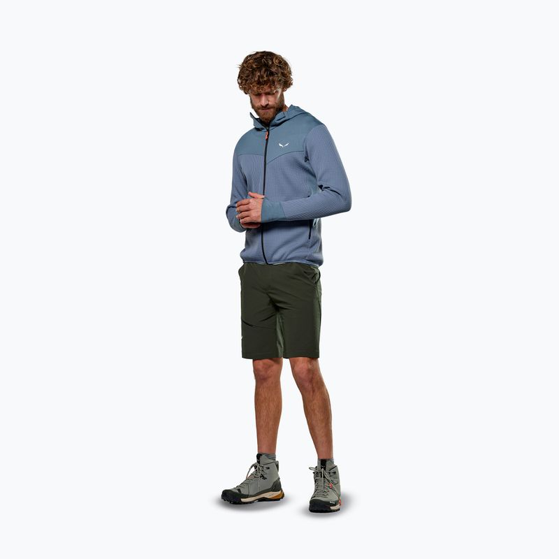 Salewa férfi trekking pulóver Puez Waffle Hyb PL HD java kék 2