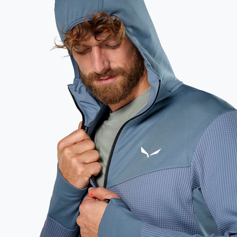 Salewa férfi trekking pulóver Puez Waffle Hyb PL HD java kék 5
