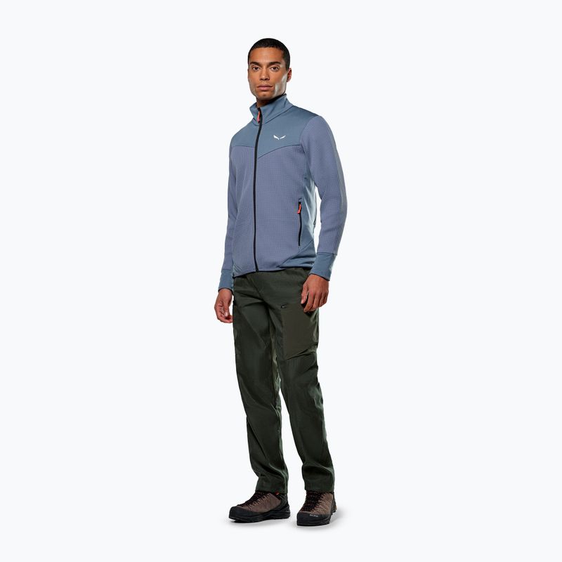 Férfi trekking pulóver Salewa Puez Waffle Hyb EN java kék 4