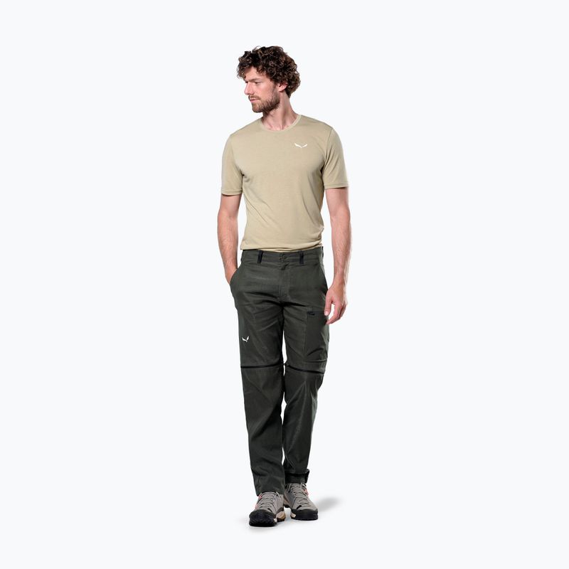 Férfi trekking nadrág Salewa Puez Hemp/Dst 2/1 sötét olívazöld 2