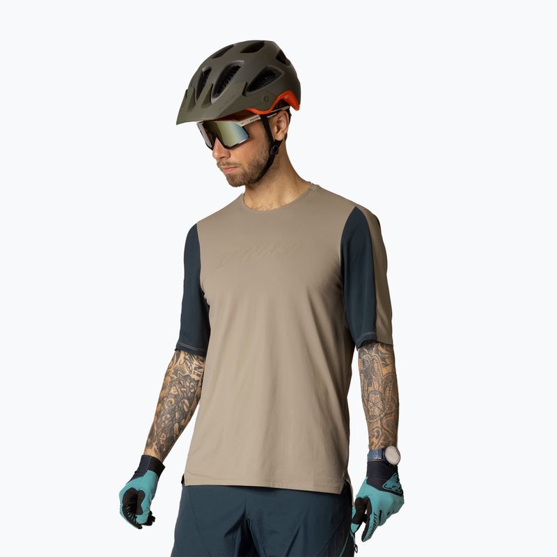 férfi kerékpáros mez DYNAFIT Ride rock khaki