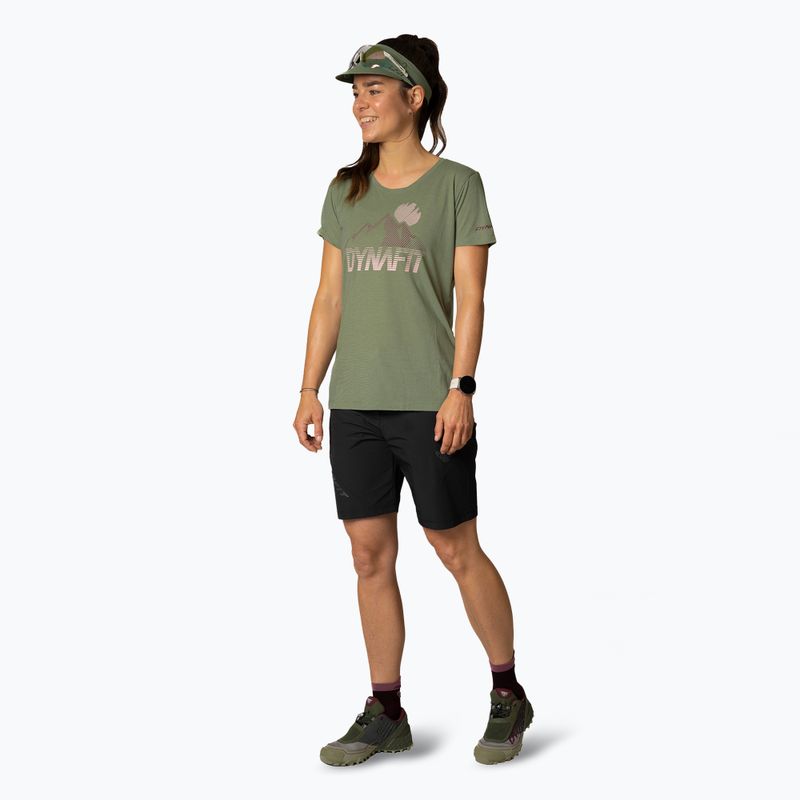 DYNAFIT női trekking póló Transalper Graphic SS zsálya sage 2