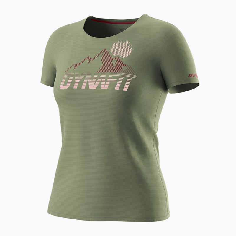 DYNAFIT női trekking póló Transalper Graphic SS zsálya sage 3