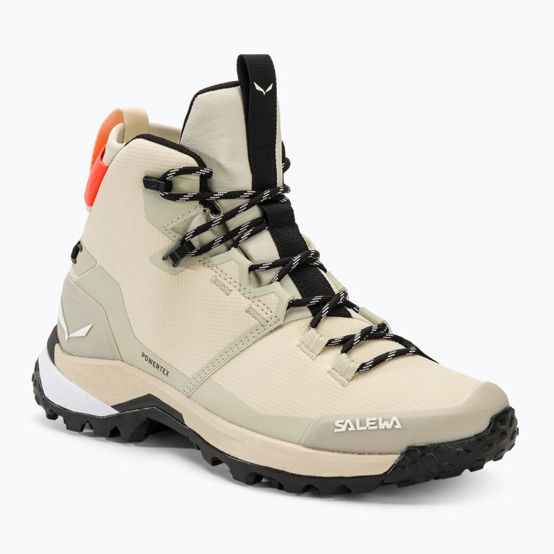 Női trekking cipő Salewa Puez Mid Ptx oatmeal/oatmeal