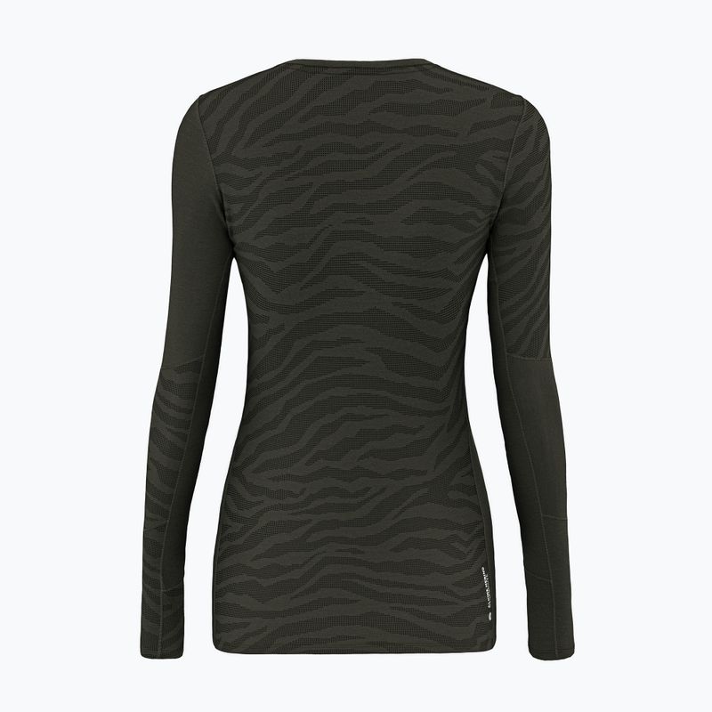 Női termoaktív pulóver Salewa Cristallo Warm AMR dark olive 2
