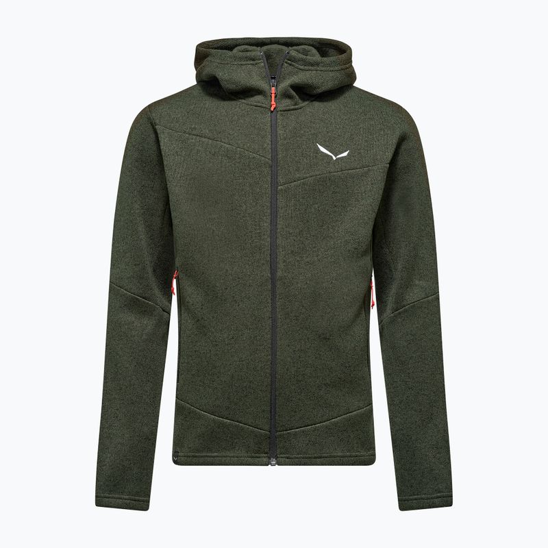 Férfi trekking pulóver Salewa Puez Rocca Polarlite Hood dark olive 5
