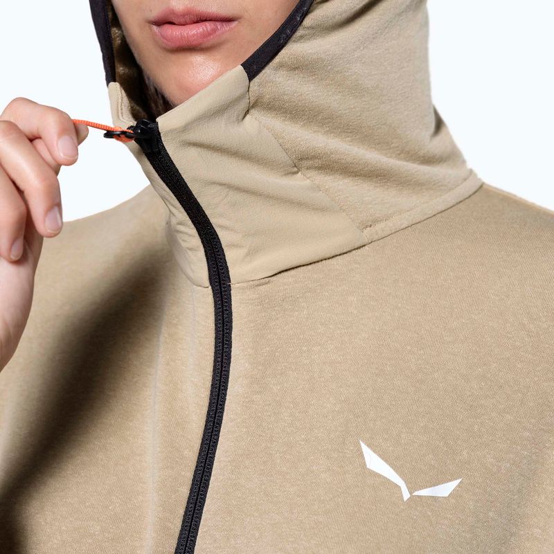Salewa női trekking pulóver Agner Hemp 2 kapucnis futóhomok 4