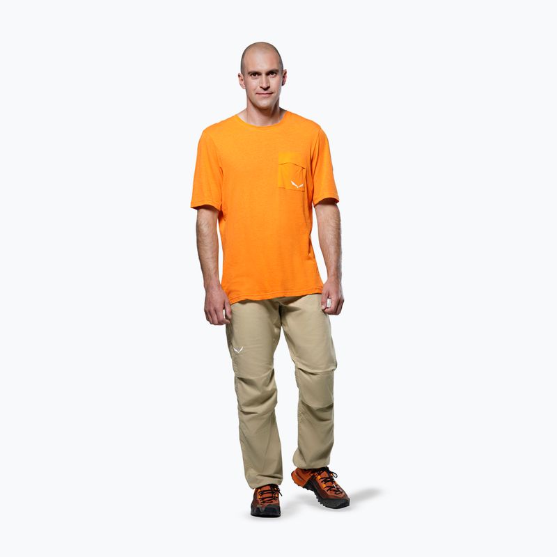 Salewa férfi Agner Hemp/Dst kurkuma trekking póló 2